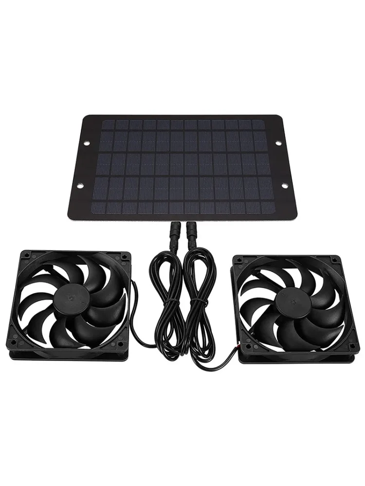 10W solar dual fan