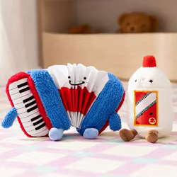 Juguete para mascotas con acordeón chirriante: rompecabezas para ocultar y tratar con sonido arrugado para gatos y perros, resistente a masticar para remolques y entrenar