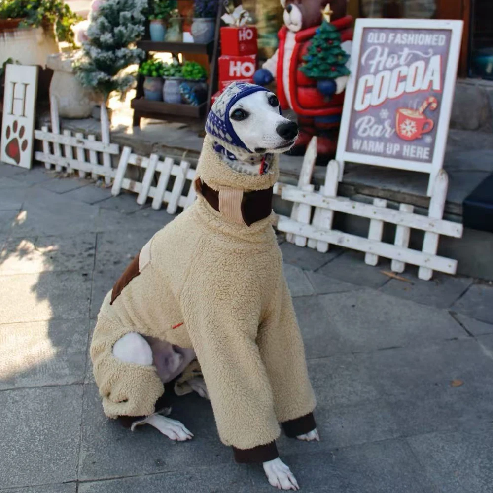 Sudadera térmica de lana para Galgo y Whippet – Abrigo suave de invierno