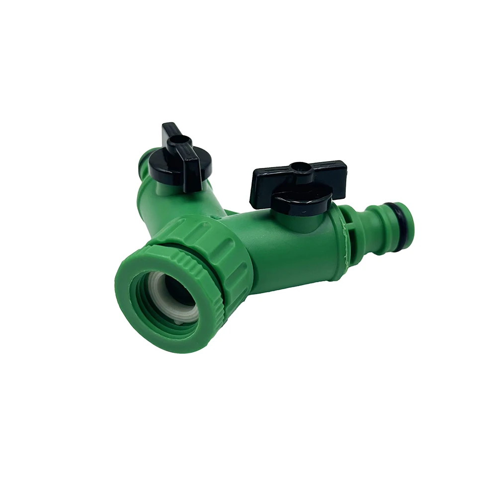 Divisor de agua para grifo de jardín, válvula de controlador de agua con interruptor ajustable, rosca hembra de 1/2 "Y 3/4", de 2 vías manguera de jardín, tipo Y, 1 unidad - imagen 5
