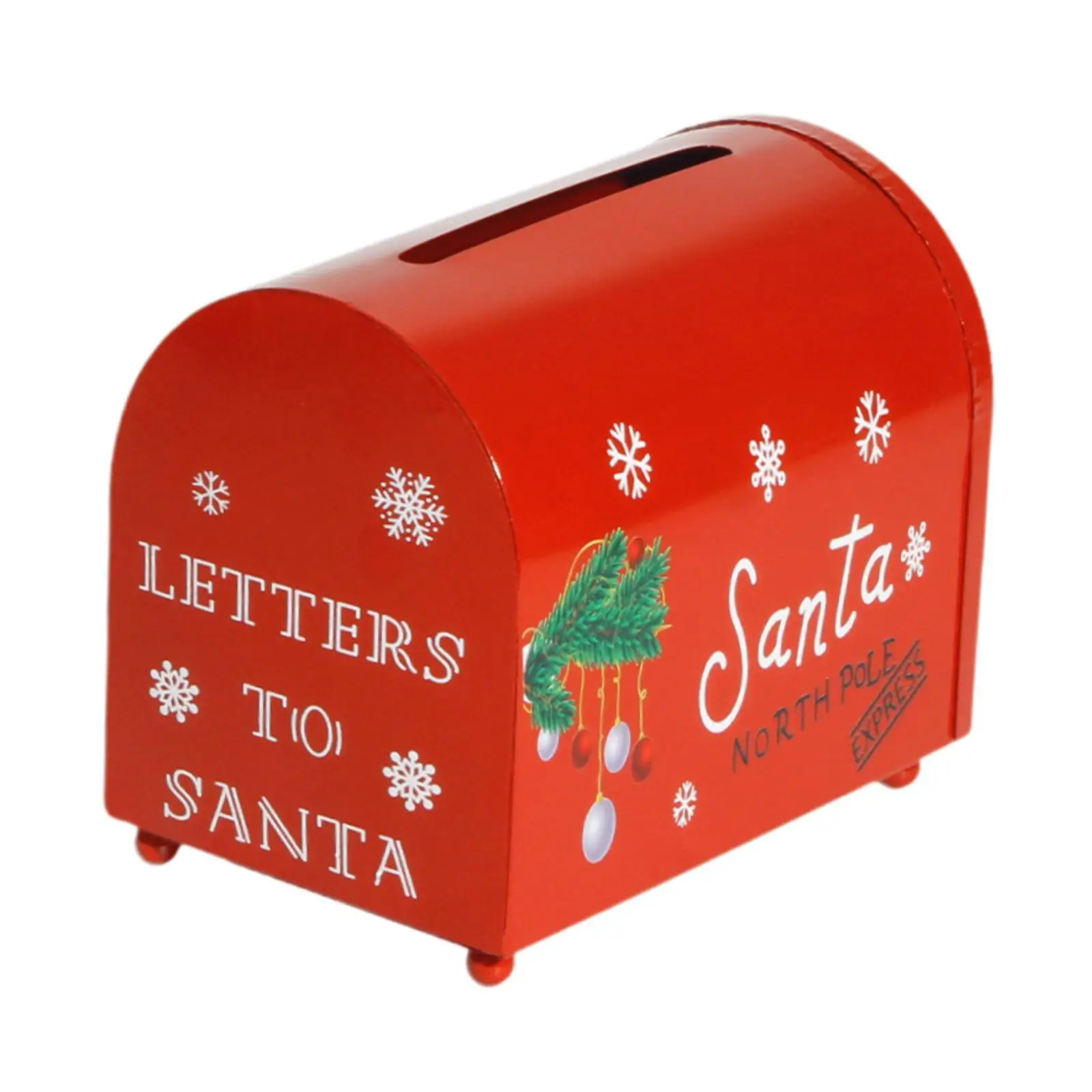 Buzón Navideño Decorativo con Abertura Frontal para Cartas