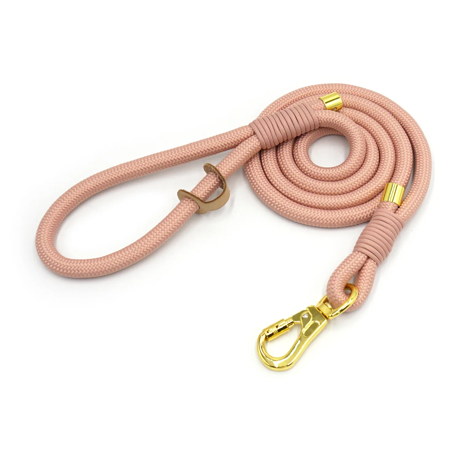 Collar de perro rosa, conjunto de Collar y correa para mascotas con grabado personalizado gratis, soporte para bolsa de caca y cuerda de plomo para caminar de 1,5 m - imagen 5
