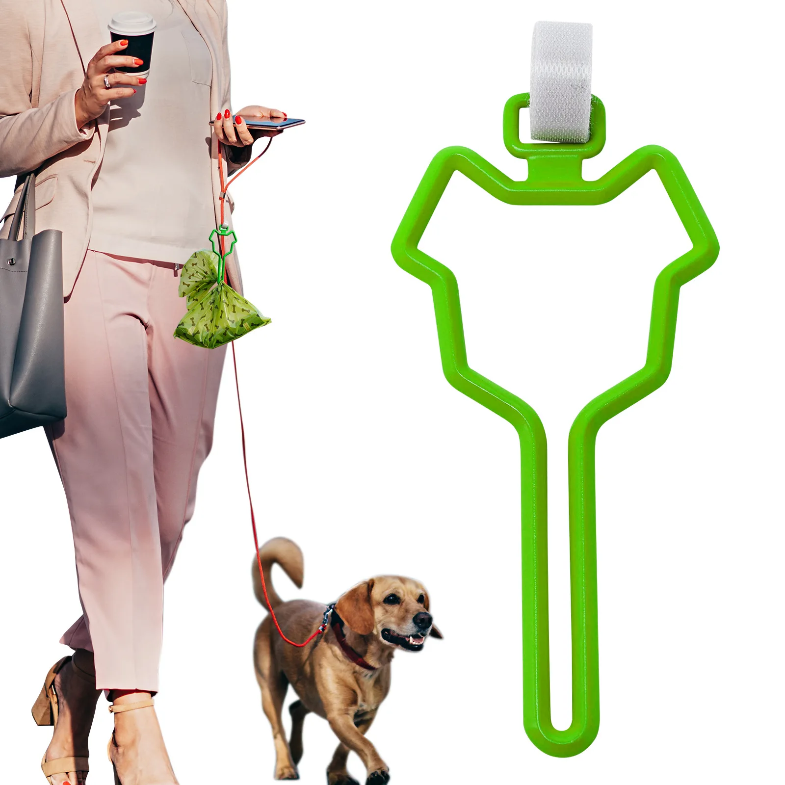 Dispensador acoplado a correa de perro