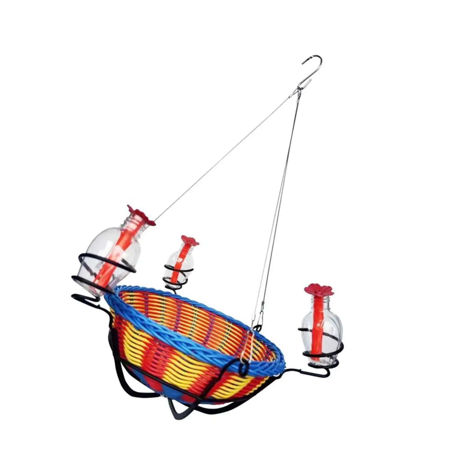 Hanging Basket Outdoor Hummingbird Feeder Leakproof with Hook Outside Patio Gardening Easy to Clean Yards Bird Water Dispenser