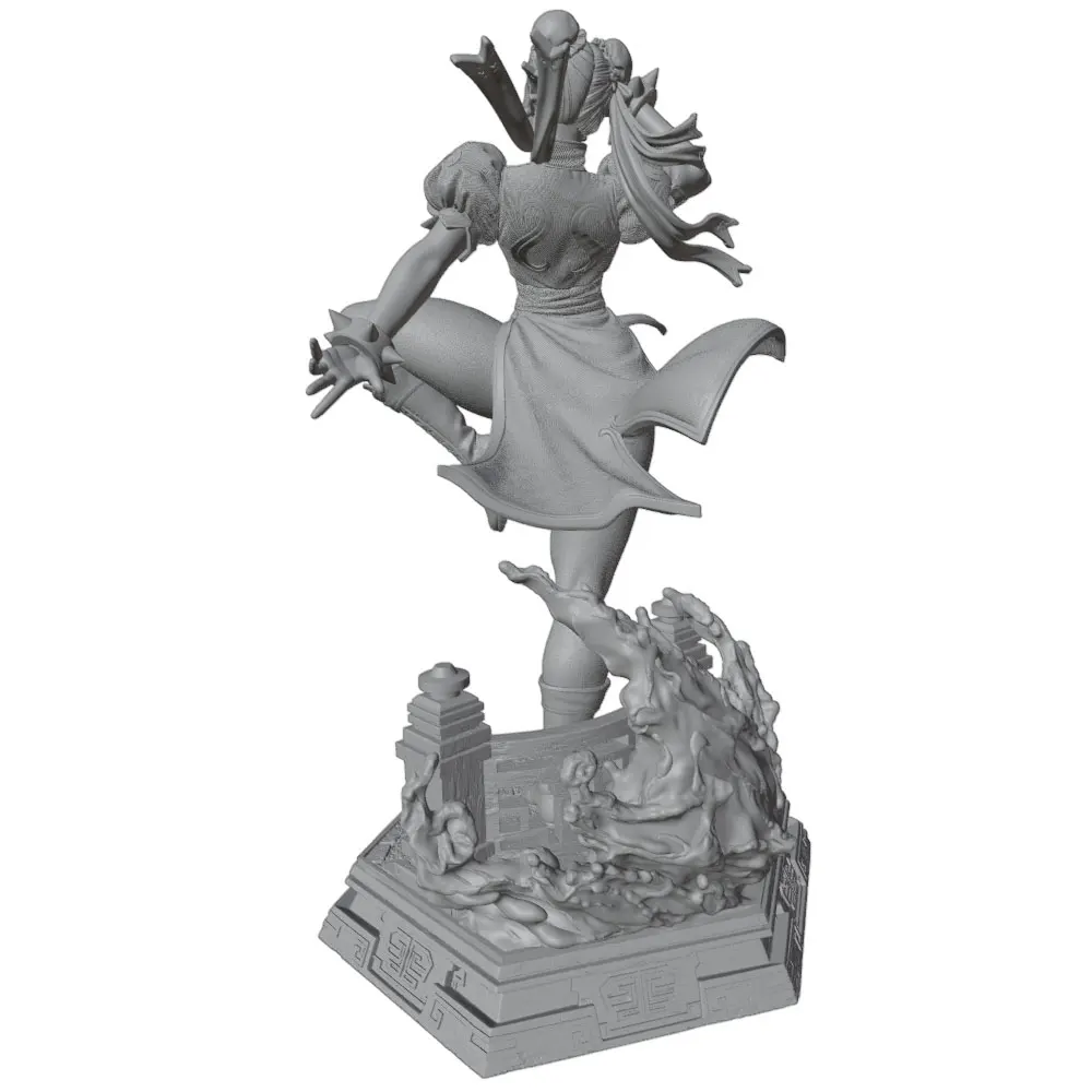 Figura de anime 1/24 para decoracion - estatua gris impresa 3D - imagen 2