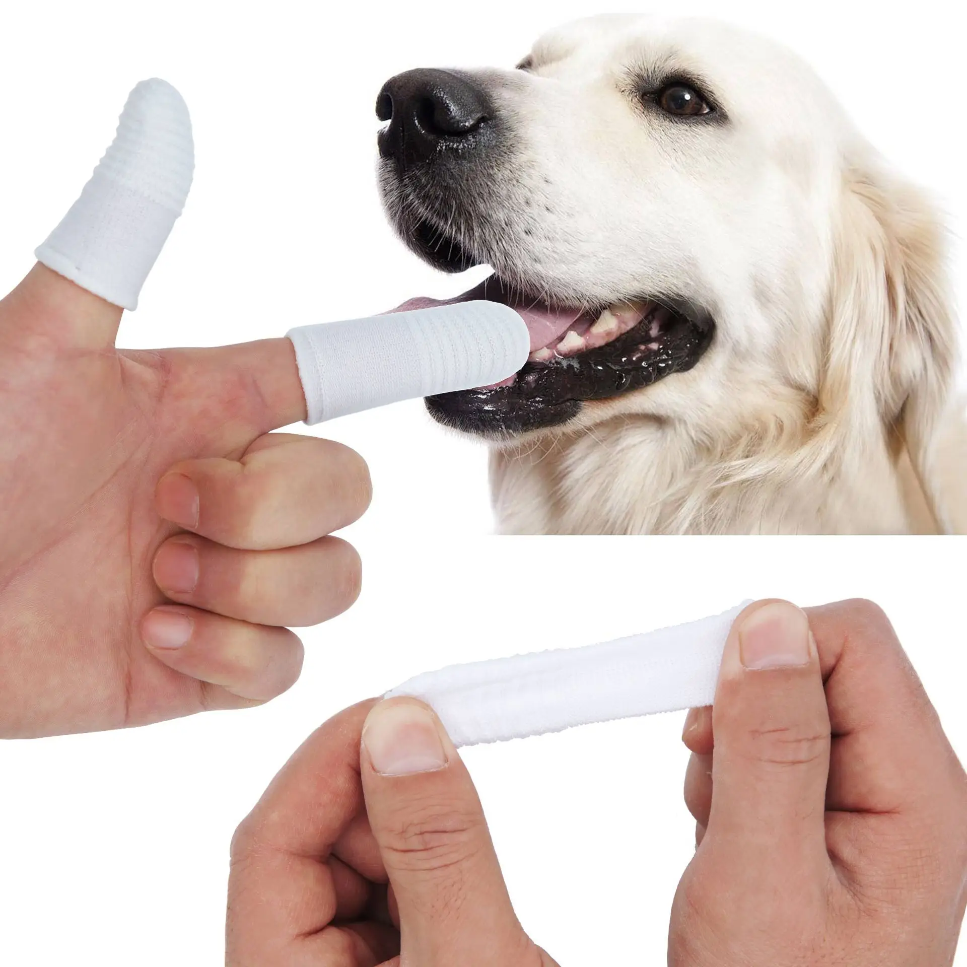 10 Uds. Cepillado de dos dedos para mascotas, cunas para dedos, herramienta de limpieza bucal para dientes de cachorro, cepillo de dientes para dedos de gatito, suministros de accesorios para el cuidado de mascotas