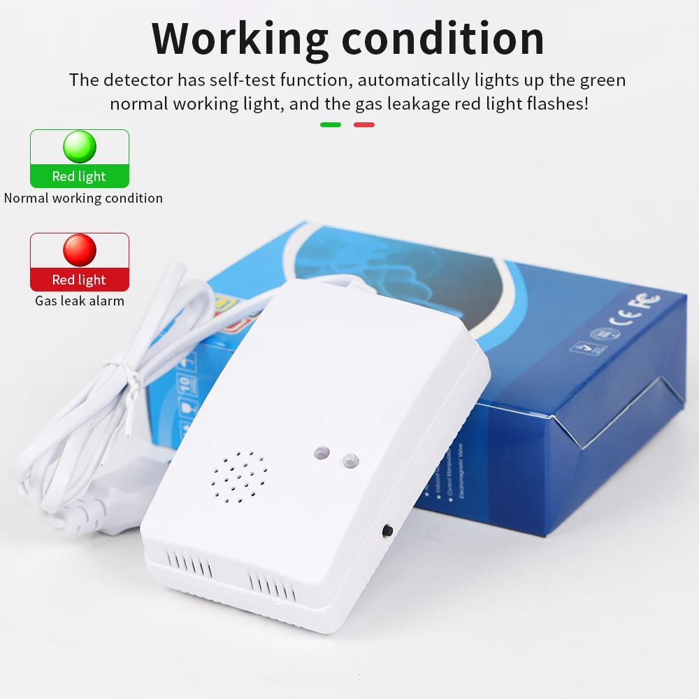Alarma de Gas portátil, Detector de fugas de Gas de alta sensibilidad, alarma de Gas Combustible, Monitor de fugas de propano, butano y metano - imagen 5