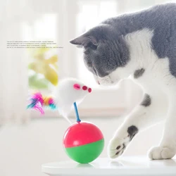 Set de juguetes para gatos duraderos y coloridos - ratón de pelo
