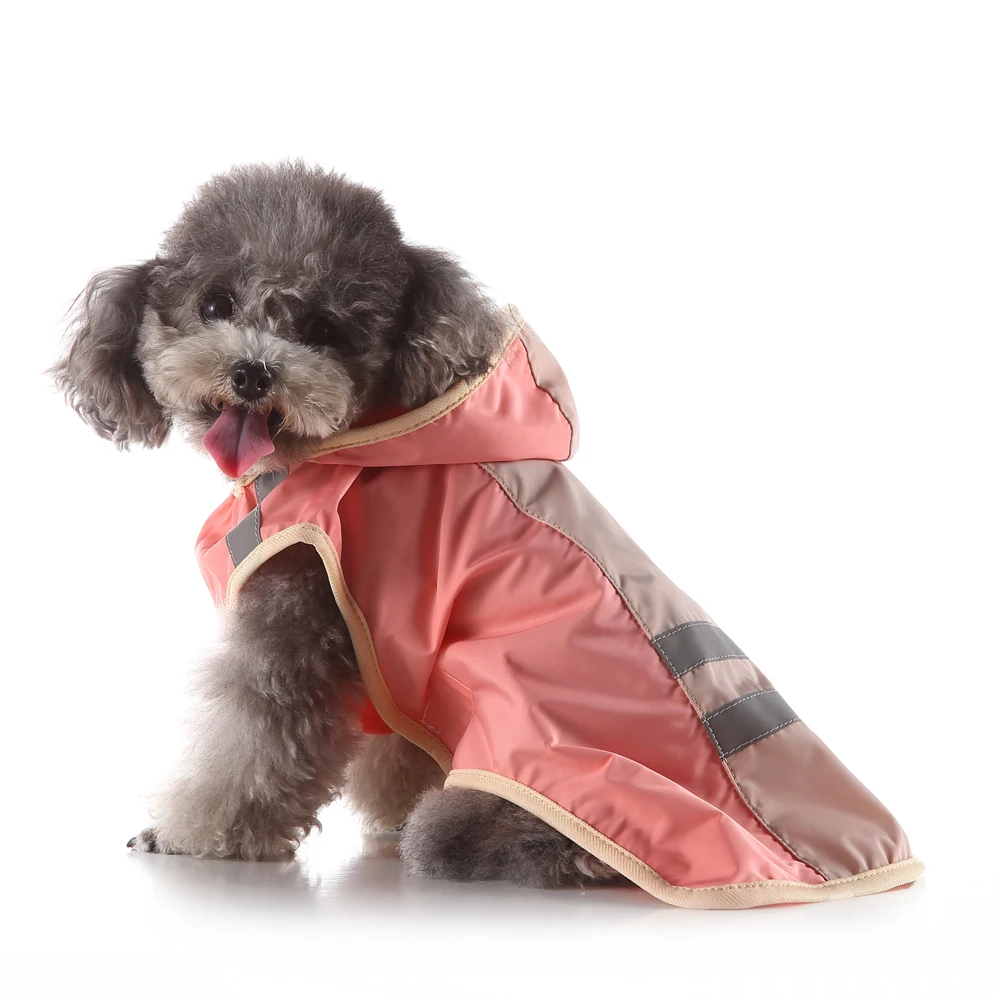 Impermeable rosa reflectante con capucha para perros pequeños y medianos - imagen 4