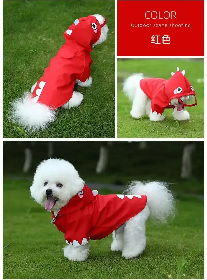 Nuevo Chubasquero Transformable de dibujos animados para mascotas, abrigo impermeable para perros para Bichon Teddy Corgi, protección Universal contra la intemperie para mascotas - imagen 5