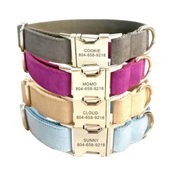 Collar perro personalizado grabado gratis con placa identificación