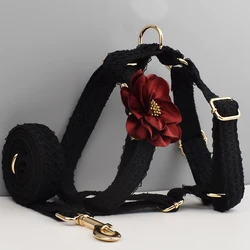 Collar de encaje personalizado para perros con placa grabada