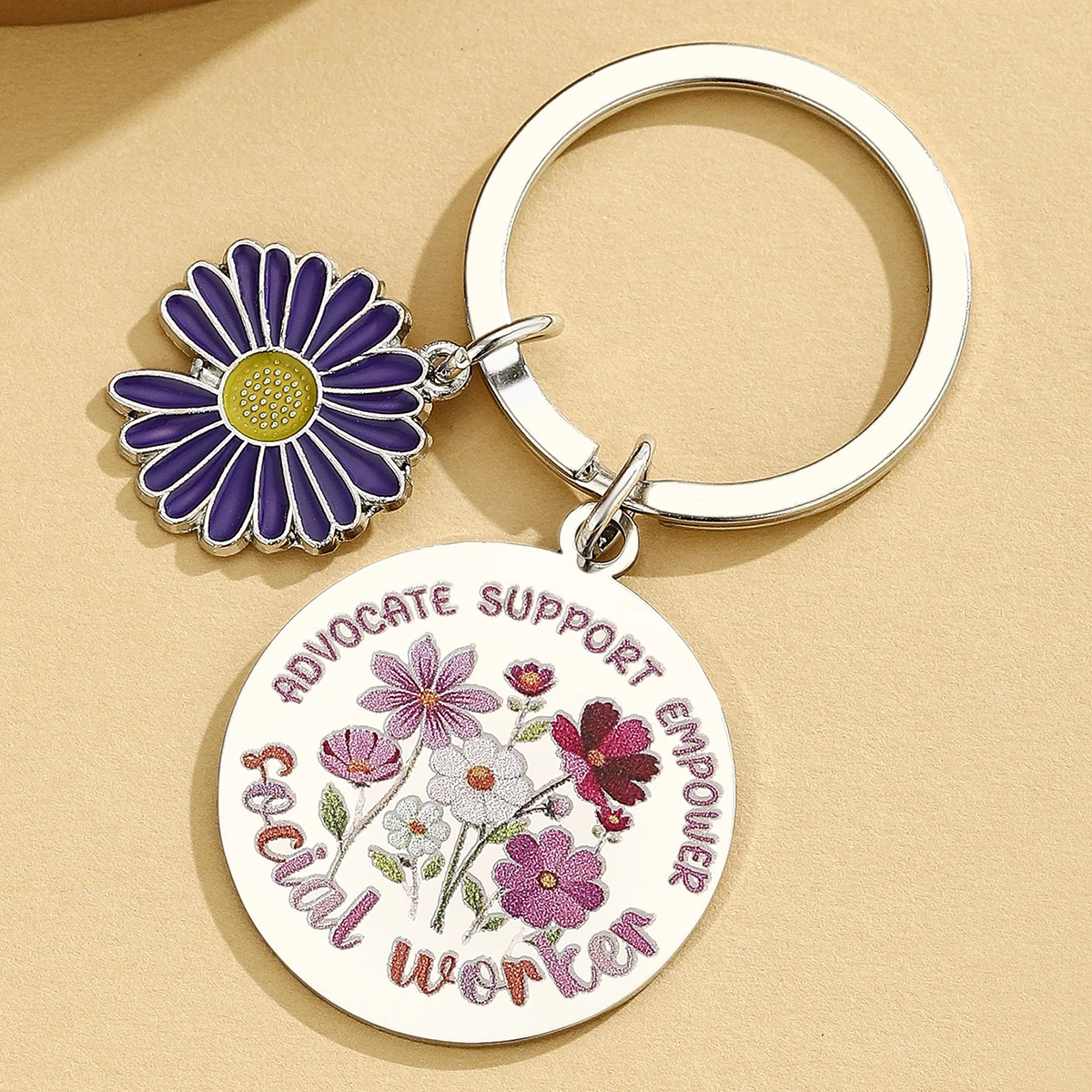 Regalos para trabajadores sociales para mujeres, llavero para compañeros de trabajo, regalos de agradecimiento para trabajadores sociales escolares, llavero para trabajadores - imagen 2