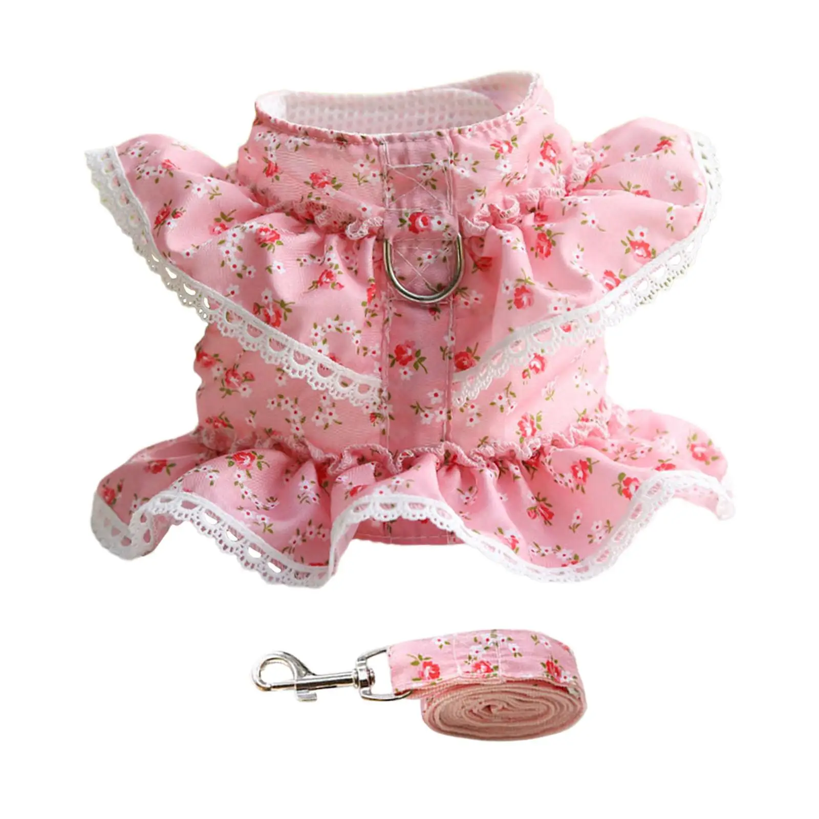 Floral Dog Harness Leash Set Girl Puppy Clothes for Pet Pet Supplies Puppy