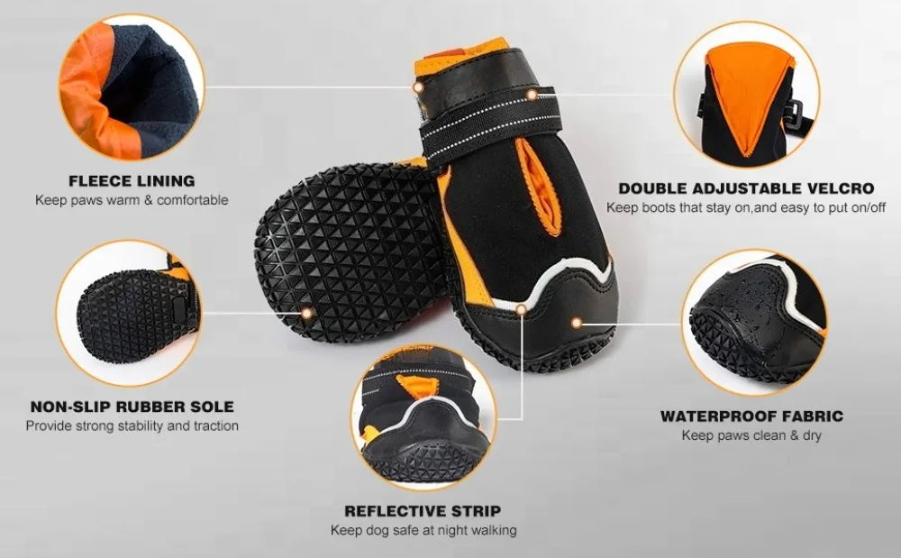 Detalles de las botas para perros ATUBAN