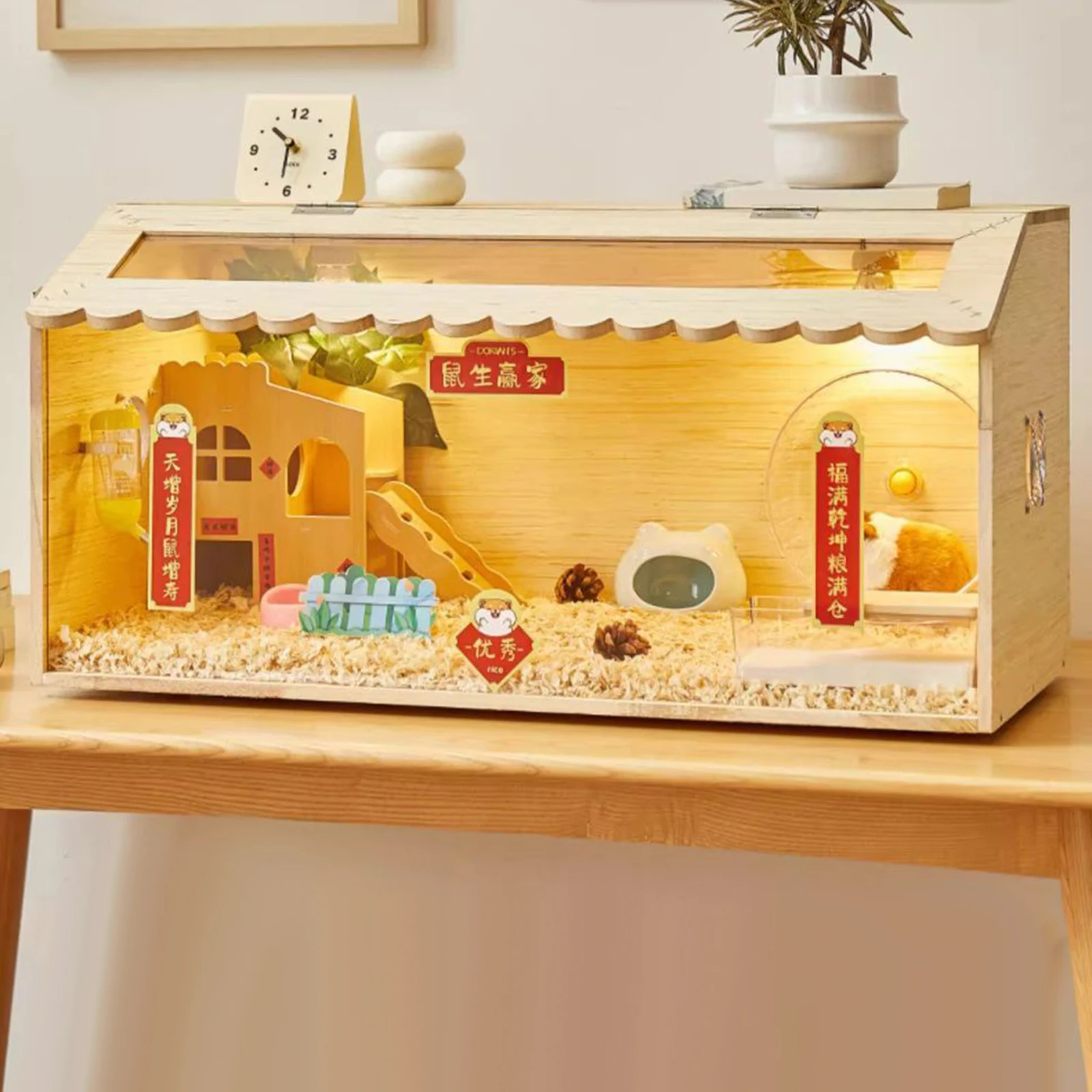 Caja de madera para chocadeo de pollos, caja de cría para bricolaje, jaula para animales pequeños, hámsteres, erizos, suministros de cría de aves de corral - imagen 3