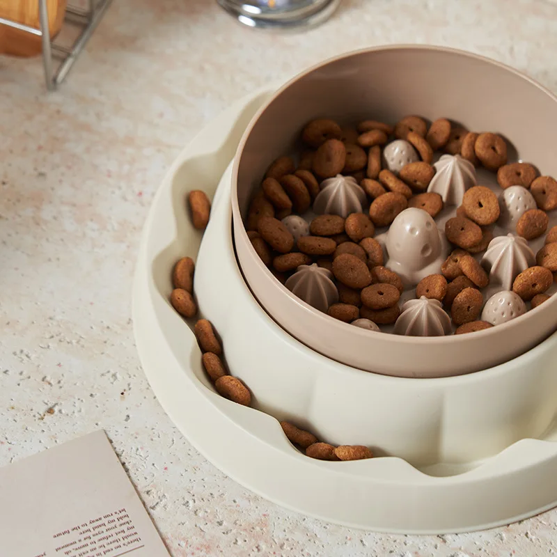 Cuenco de alimentación lenta de acero inoxidable 304: base antiribaltes resistente, laberinto antiastres y diseño a prueba de hormigas para gatos/perros pequeños - imagen 3