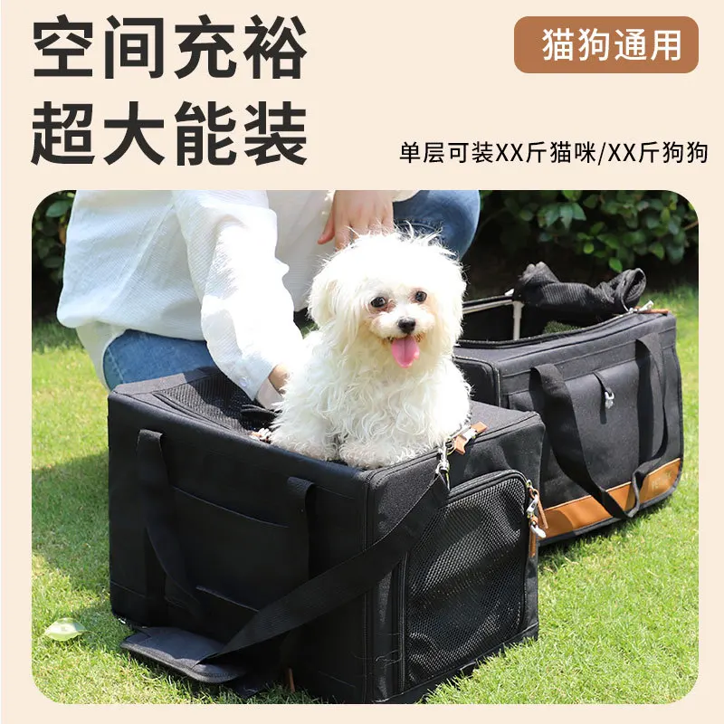 Bolsa transporte portátil dos pisos para gatos y perros - imagen 2