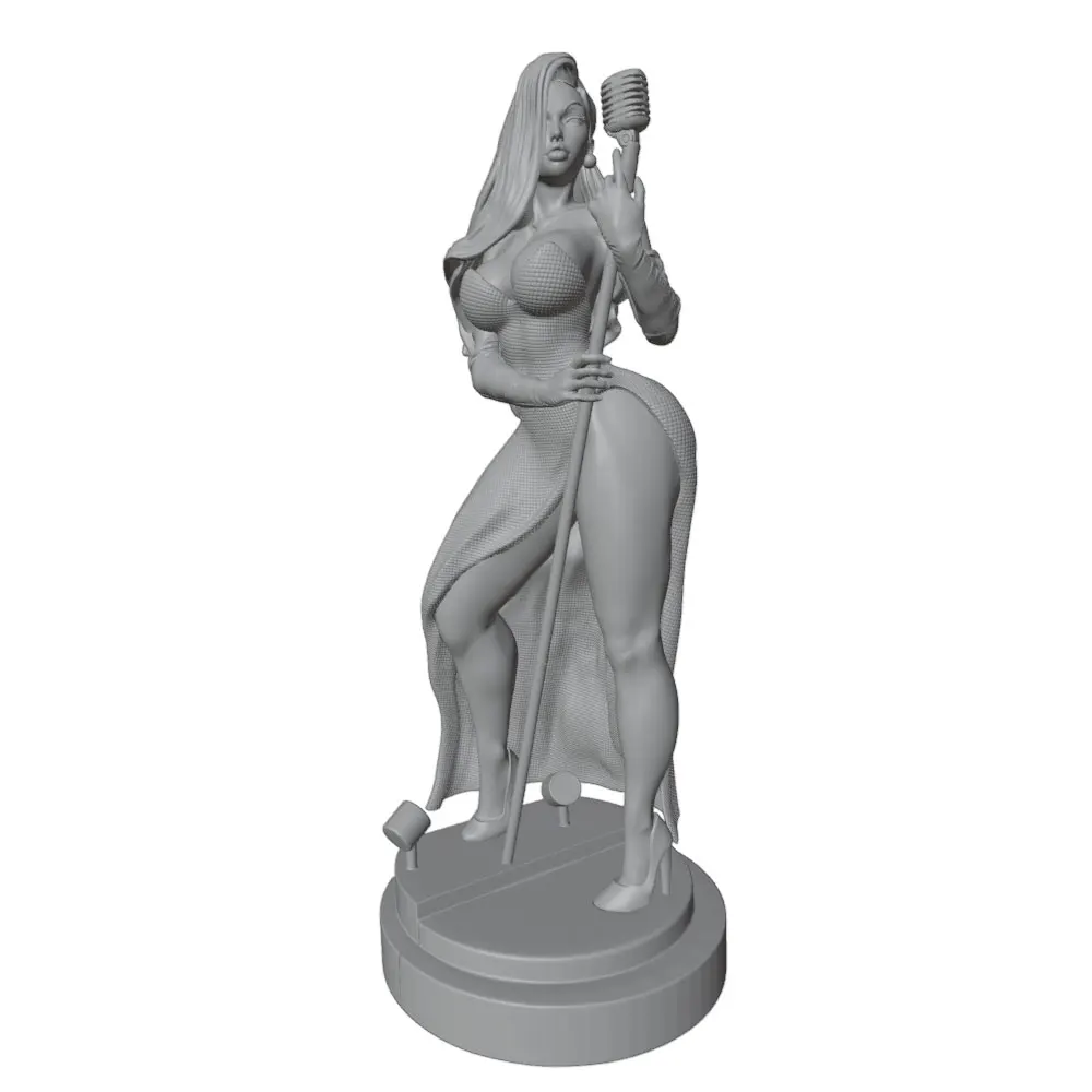 Decoración gamer para habitación – Figura de personaje anime 1/24 gris - imagen 3