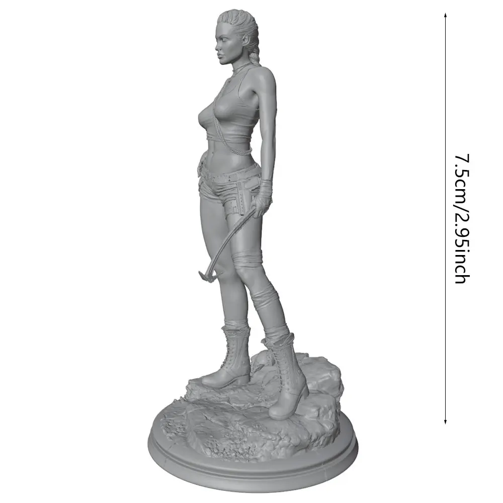 Figura mujer resina equipo escalada para juegos rol y coleccionismo - imagen 5