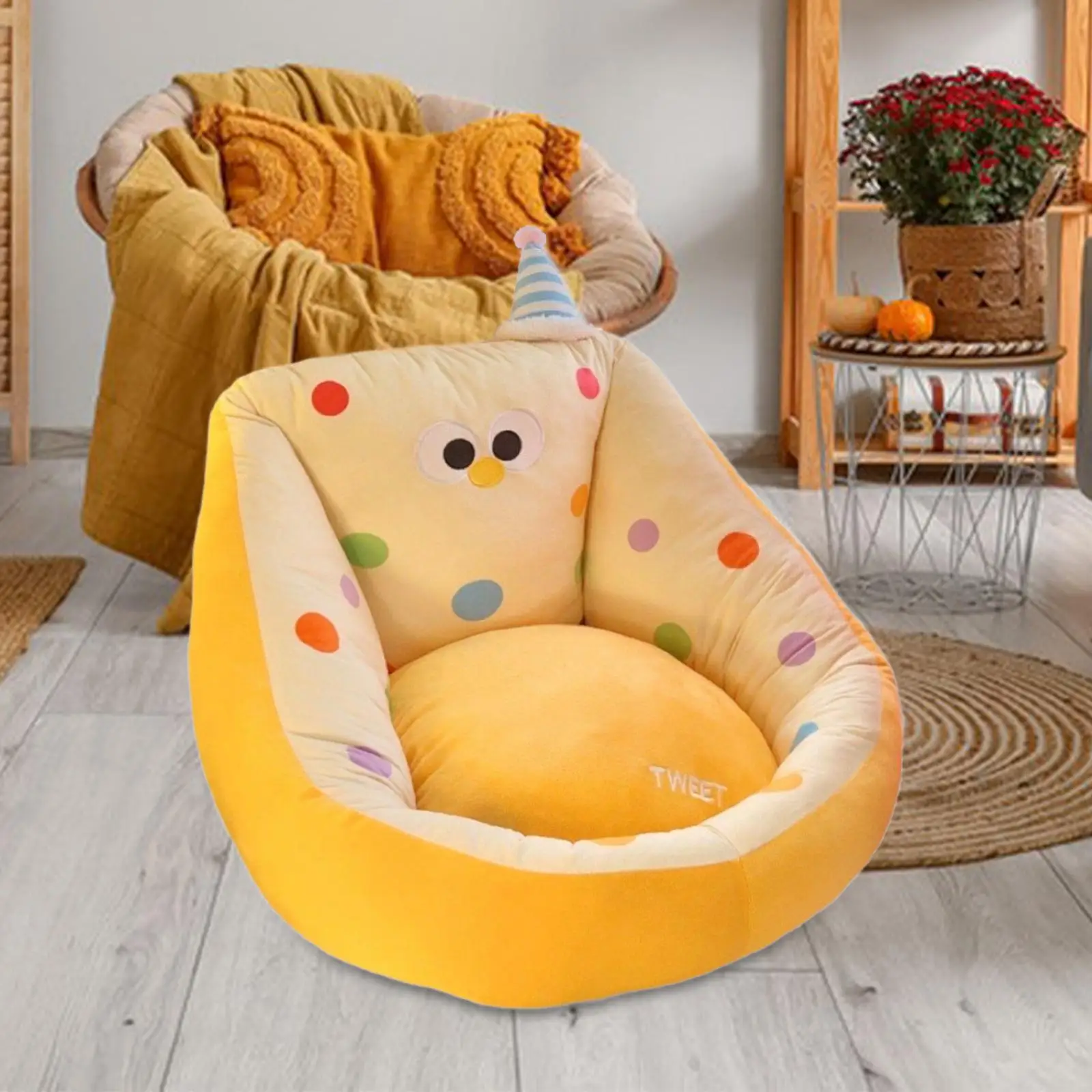 Cushion Chair Cute Soft Funny Stuffed Seat Cushion for Playroom Living Room for Girls Woman