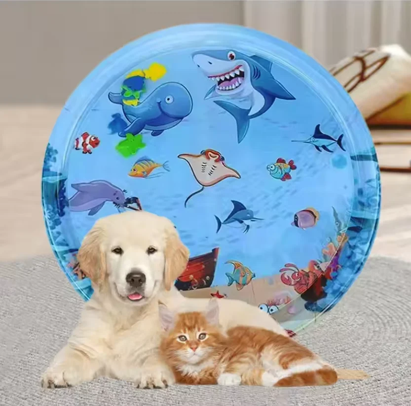 Estera de juego para gatos con bomba de aire y sensor de agua
