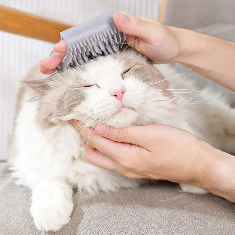 Cepillo para quitar el pelo, peine de masaje para gatos, guantes para rascar mascotas, eliminación de aseo, baño, frotar, limpieza de gatos, gatito - imagen 4