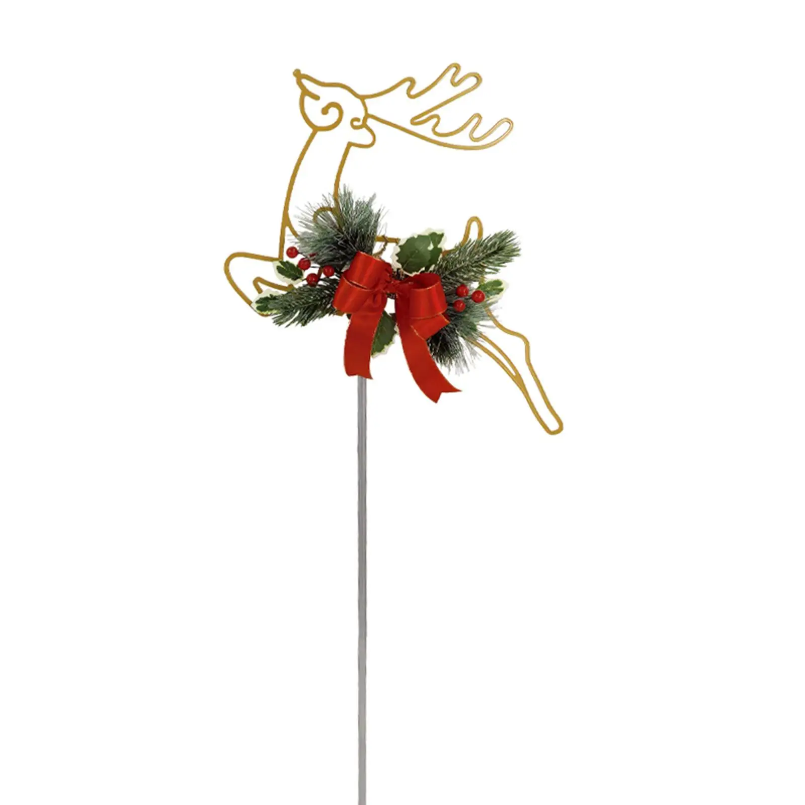 Estaca navideña de renos, decoración navideña de pie para césped exterior, Navidad