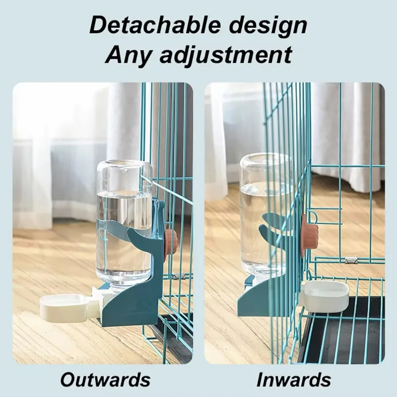 Bebedero colgante para mascotas, dispensador de agua automático para animales pequeños, ajuste para mascotas, botella de agua para loros, pájaros, conejos, gatos y perros - imagen 2