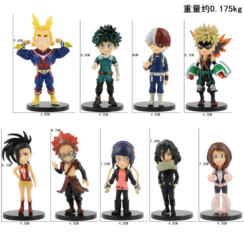 Figura de Midoriya en pose heroica