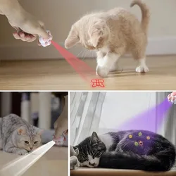 Juguetes para gatos, juguete láser para mascotas, juguete interactivo divertido para entrenamiento de gatitos, juguete láser recargable por Usb, accesorios multifuncionales para gatos