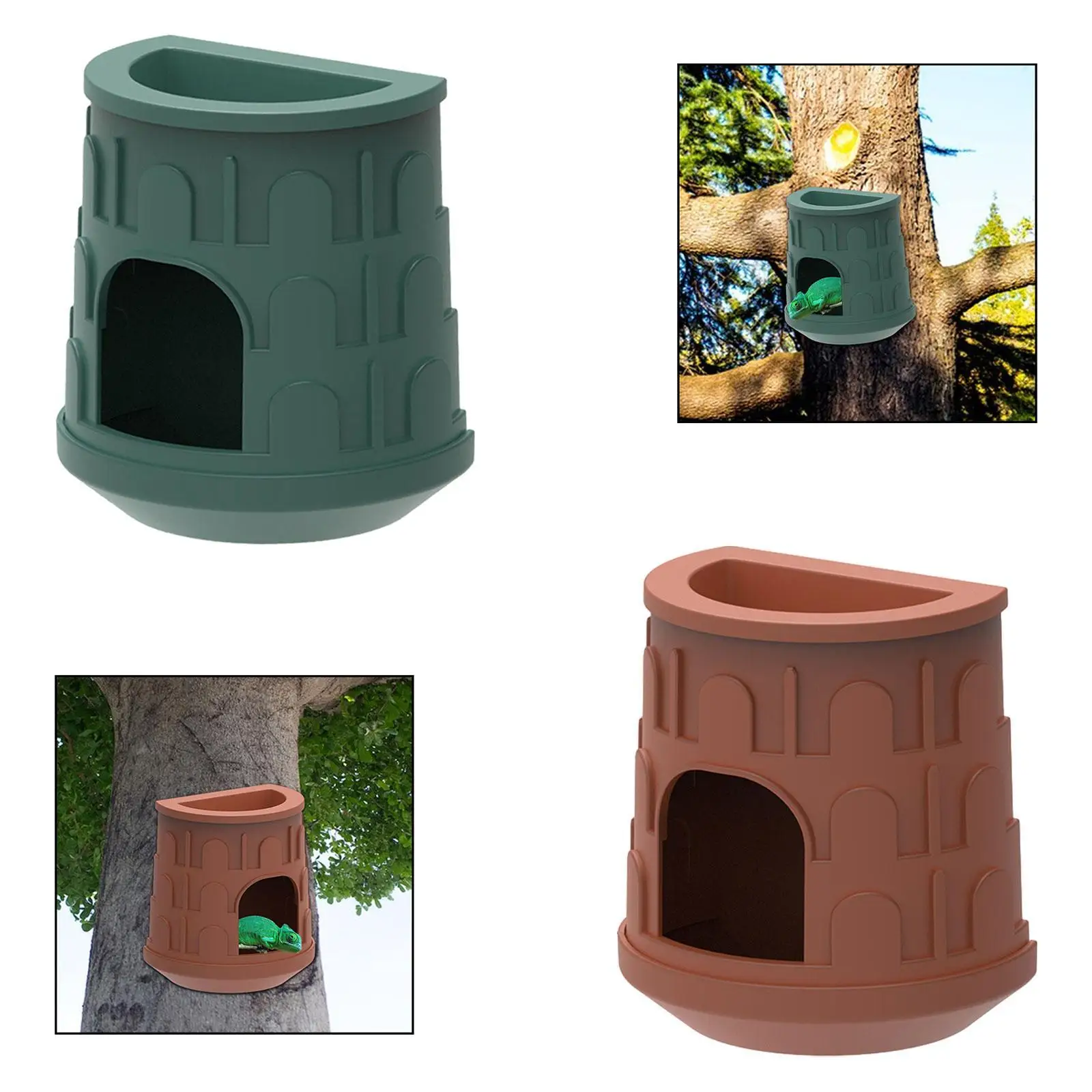 Reptile Cave Hideaway Hides Landscape Pets Hut for Turtle Spider Chameleon