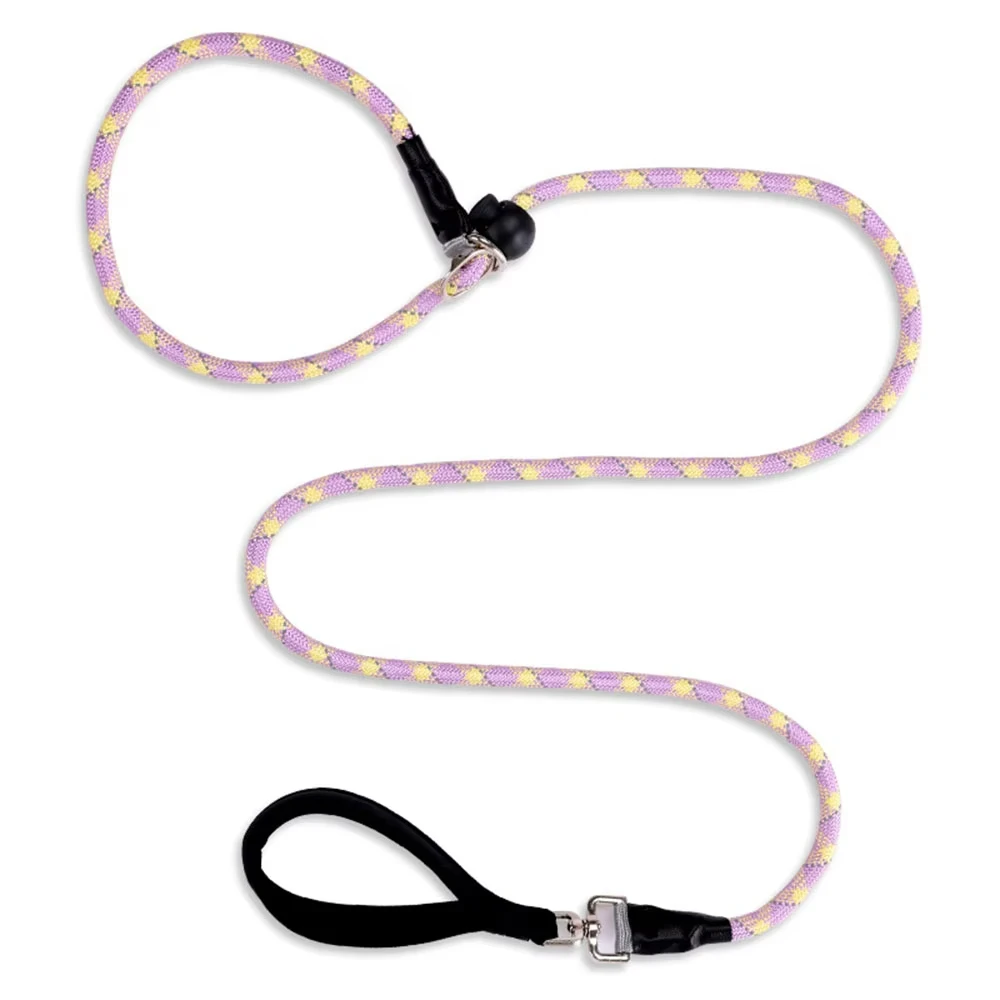 Correas antideslizantes antirotura para galgo, correa Whipbit de plomo deslizante de 150cm, correa ajustable para entrenamiento de mascotas, correa antideslizante de cuerda de nailon fuerte - imagen 5