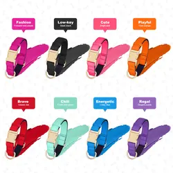 Collar de nailon para perro de 8 colores, collares para perros personalizados, collares coloridos personalizados para identificación de mascotas, collar transpirable para perros pequeños y medianos, Pug