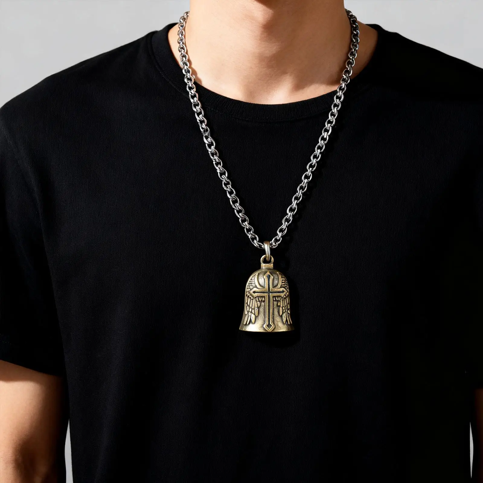 Campana pequeña de latón Vintage, campana colgante de latón, decoración artesanal, bonita, antigua, Vintage para el hogar, coche, restaurante, puerta, vehículo