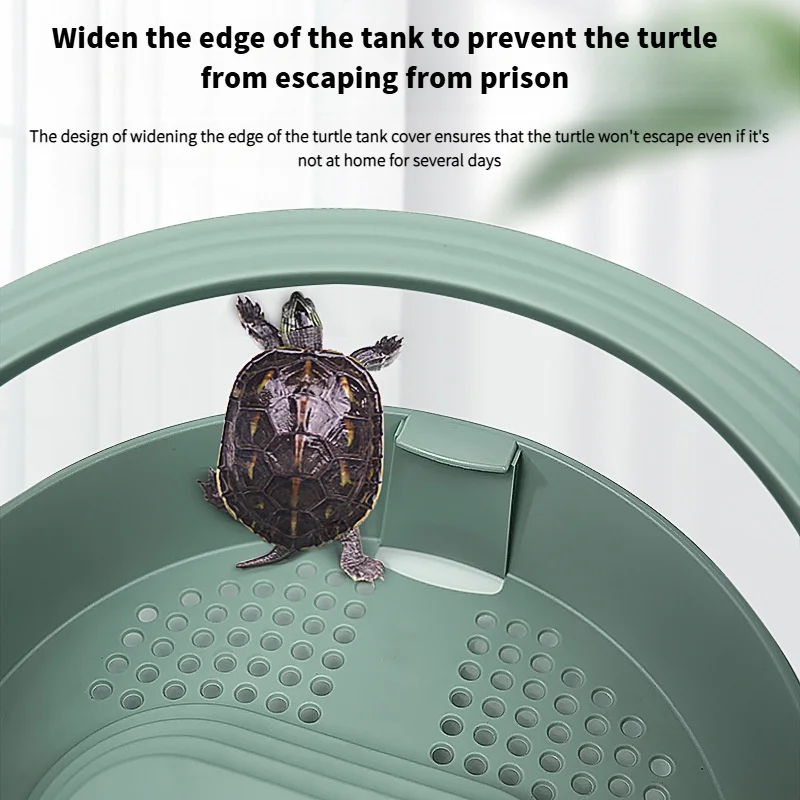Tanque acrílico para tortugas con filtro – Terrario acuático - imagen 5