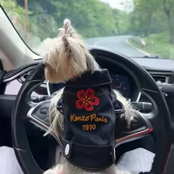 Abrigo vaquero bordado para perros pequeños de invierno