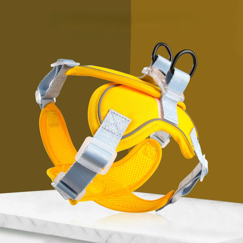 Meidum-Conjunto de chaleco y correa para mascotas en forma de X, arnés reflectante para perros pequeños, cachorros y gatos, malla transpirable, correas para el pecho para caminar - imagen 2