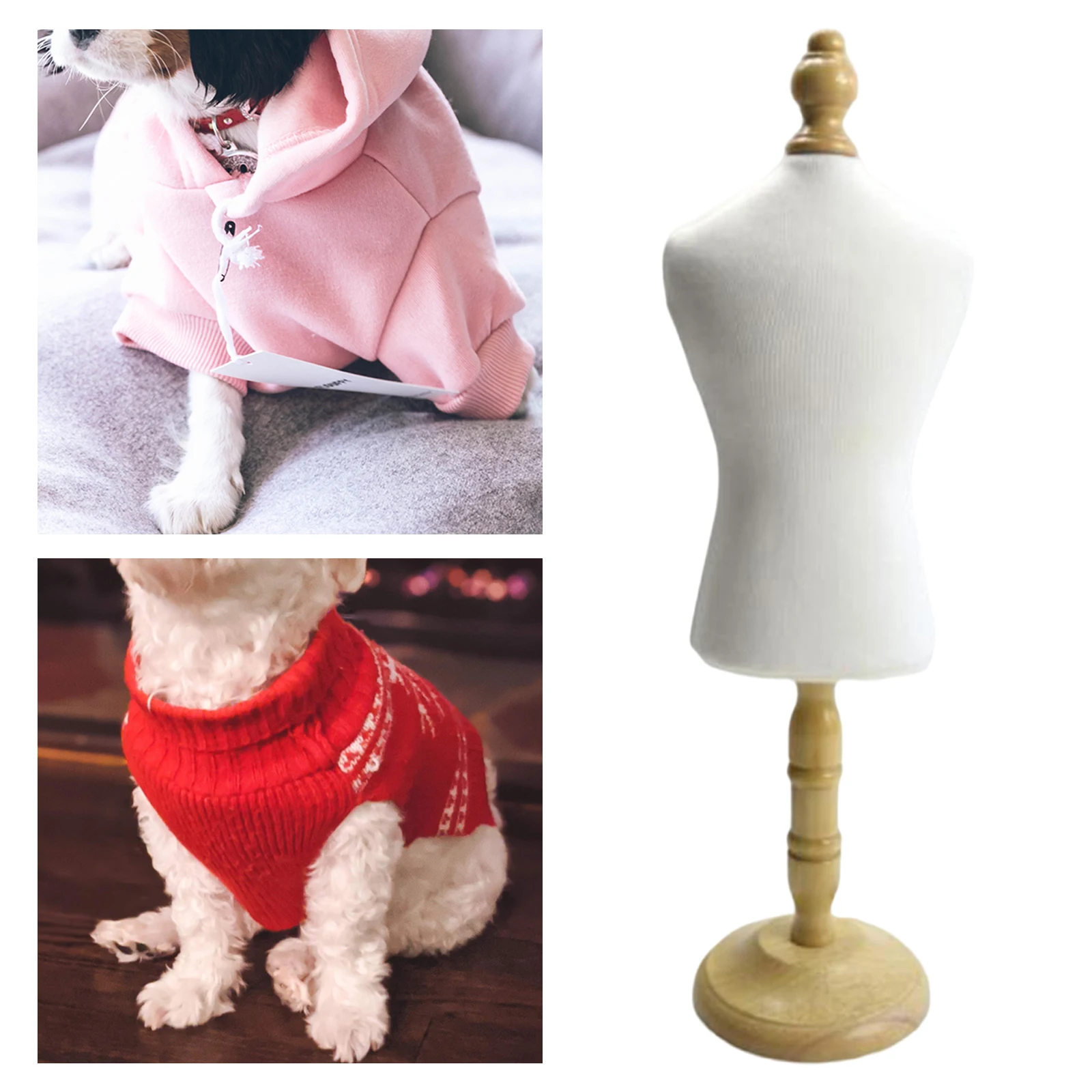 Maniquí con forma de vestido para perro, colgador para mascotas, soporte para abrigo de gato, soporte para ropa, accesorios para exhibición, 1 pieza - imagen 5