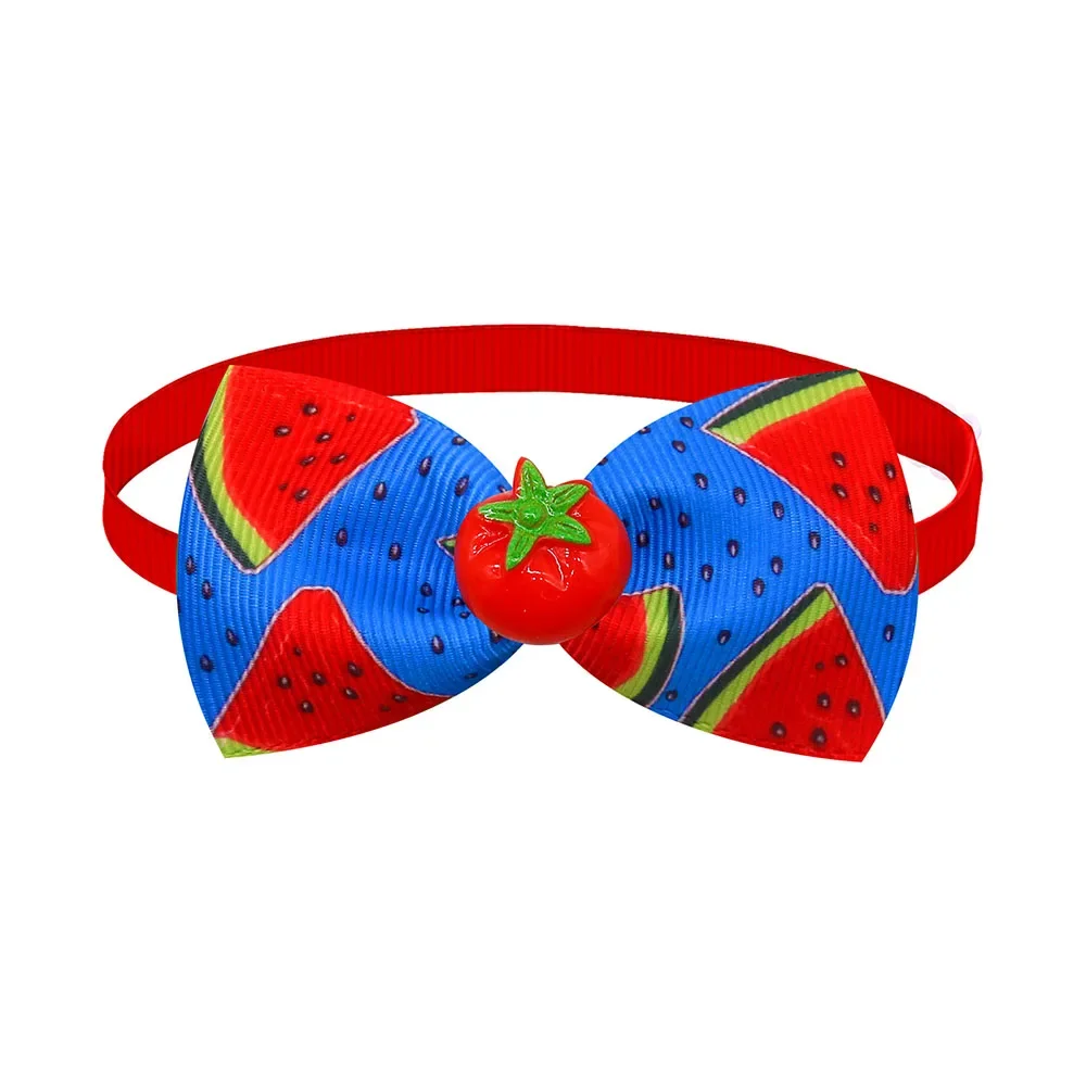 100 Uds nuevas pajaritas para perros estilo fruta de primavera pajarita Collar para perros moda perro pequeño lazos para gatos accesorios de aseo para perros - imagen 5
