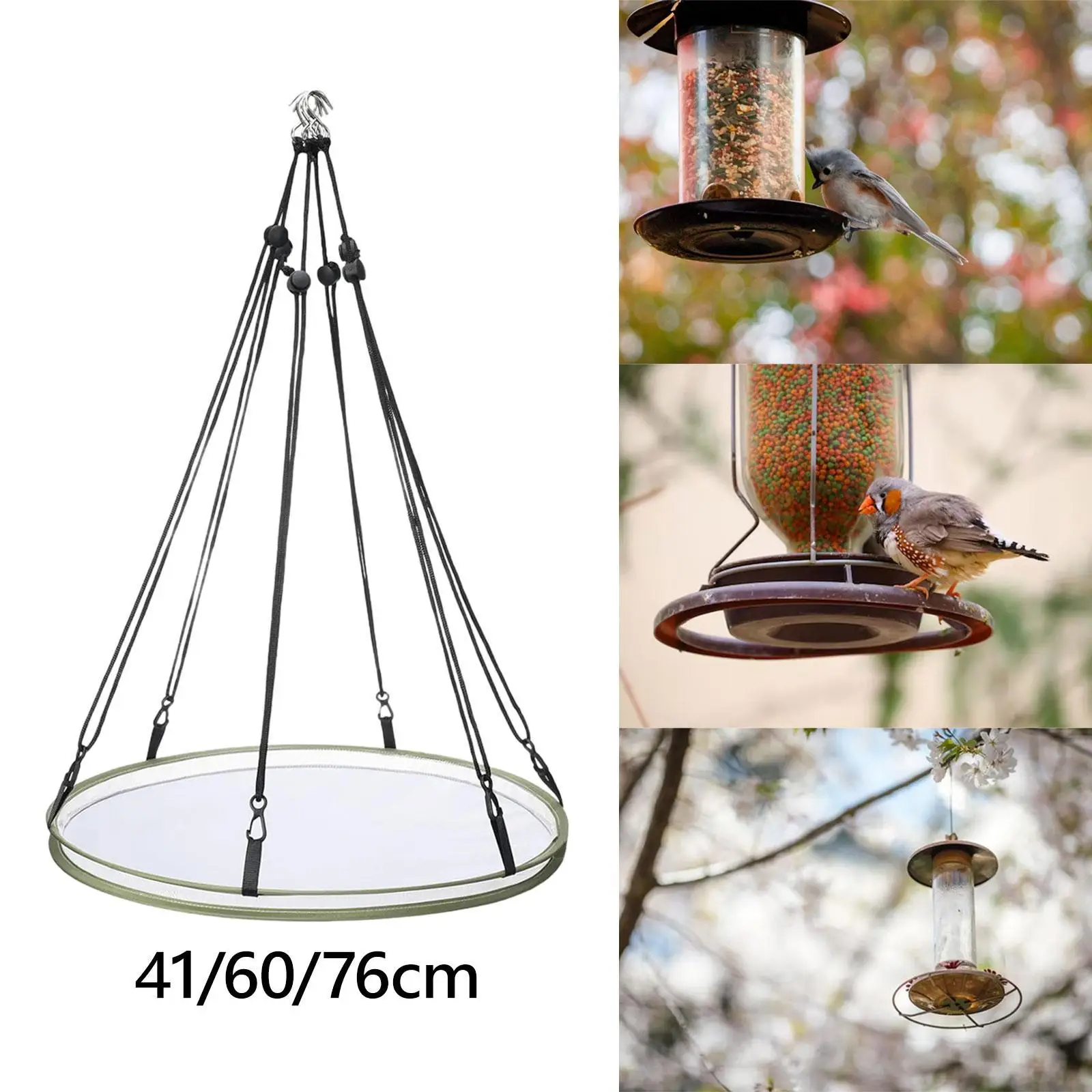 Hanging Bird Feeder Bird Food Container,Multipurpose Supplies,Garden Ornament,Feeder for Outside for Yard Lawn Patio Porch