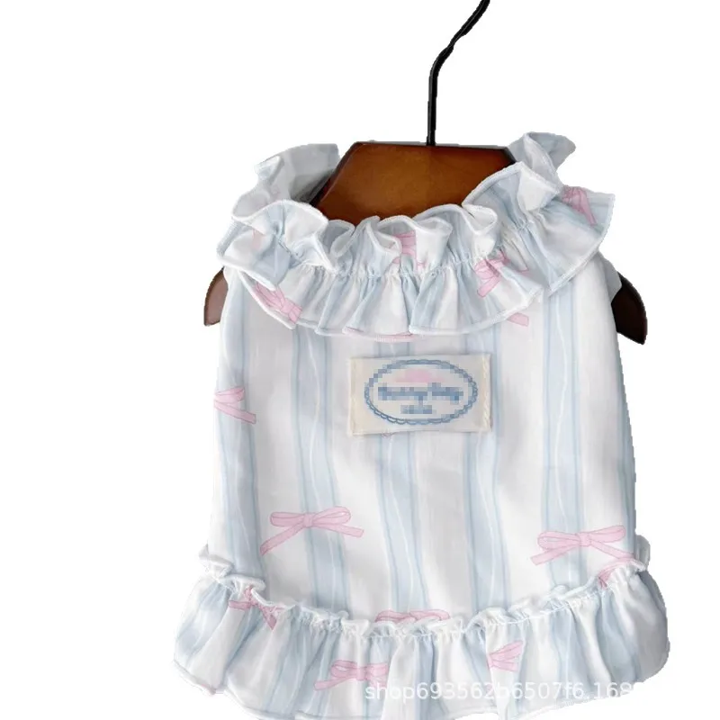 Chaleco a rayas con encaje para perros pequeños - Primavera - imagen 5