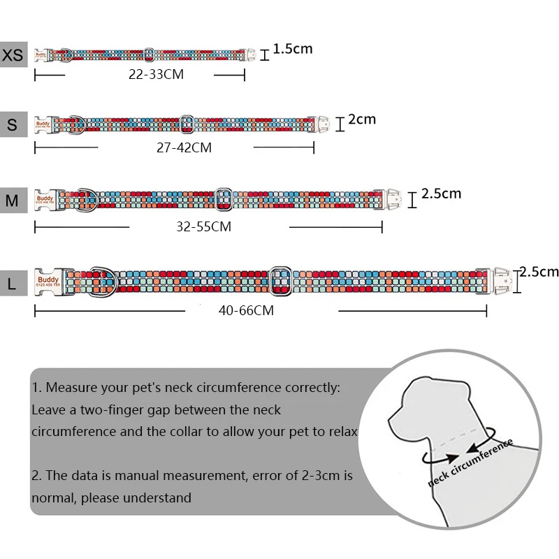 Collar y correa para perro y gato, accesorio ajustable y personalizado con placa de identificación para cachorro - imagen 2