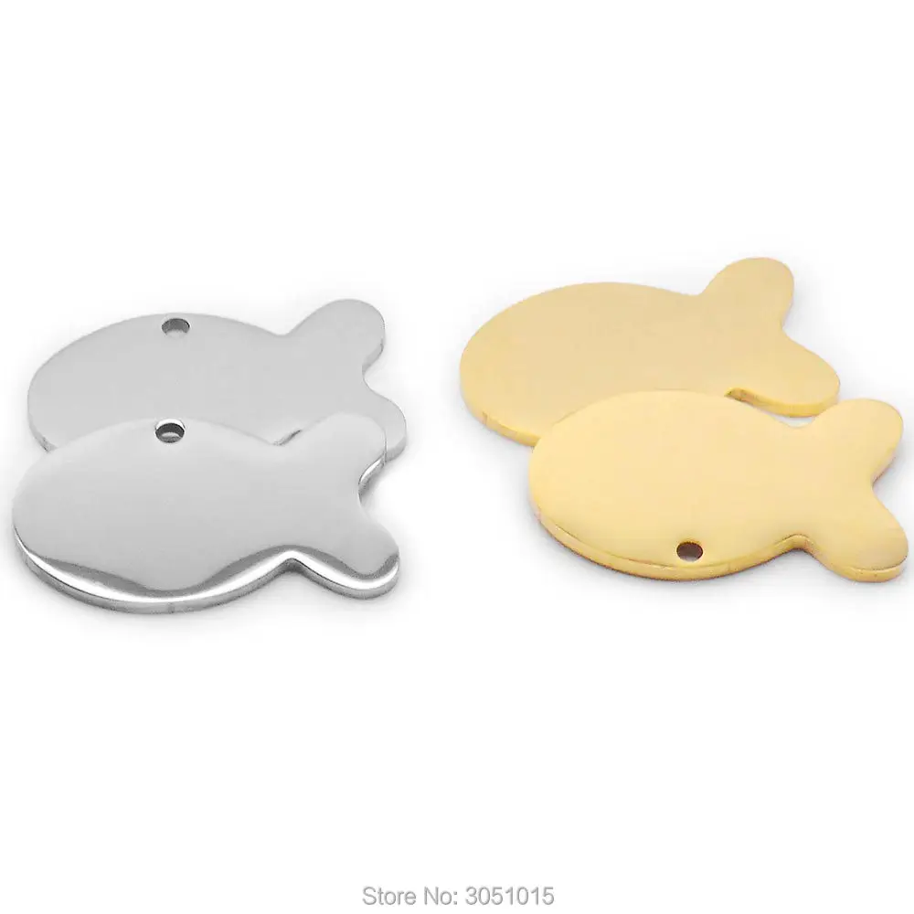 Placa identificativa forma pez para gato y perro de acero inoxidable - imagen 3