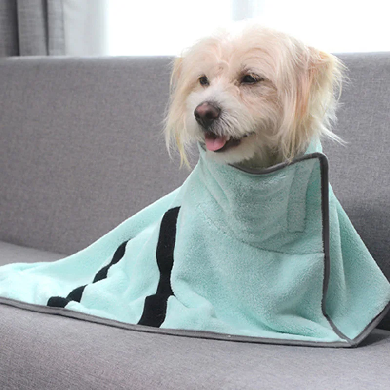 Albornoz absorbente para perros de secado rápido, Toalla de baño para mascotas para perros pequeños y medianos, accesorios para perros y gatos, suministros de baño para mascotas - imagen 4