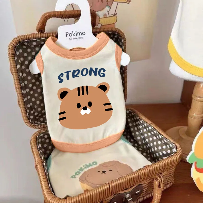 Chaleco contrastante de primavera para mascotas, ropa para perros de peluche Schnauzer, chaleco refrescante superior transpirable fino de primavera para perros - imagen 2