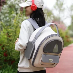 Mochila transportín para gatos y perros pequeños – Portátil y transpirable