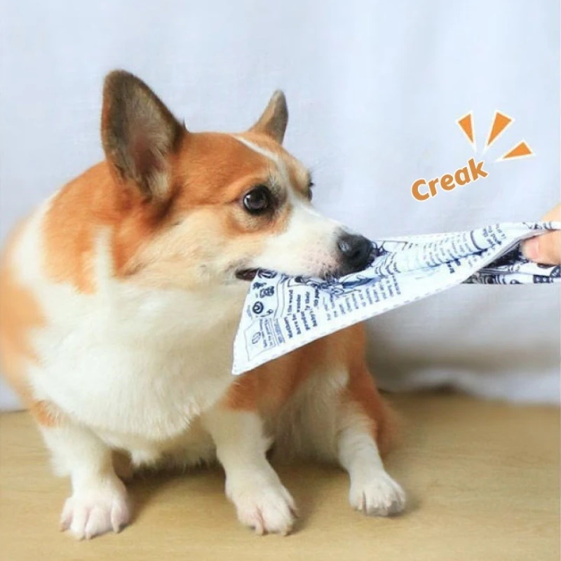 Juguete para masticar periódico resistente a desgarros: textura realista para la salud dental del perro y el entretenimiento para gatos con sonido arrugado interactivo - imagen 2