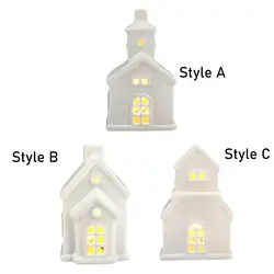 Mini casa navideña decorativa para el hogar – Figura festivaminimalista