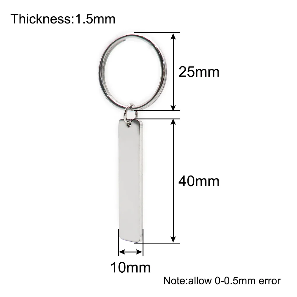 20PCS สุนัข ID แท็กที่กำหนดเอง Anti-Lost Double-Sided แกะสลักสี่เหลี่ยมผืนผ้าพวงกุญแจสแตนเลสสัตว์เลี้ยงส่วนบุคคลอุปกรณ์เสริม - imagen 3